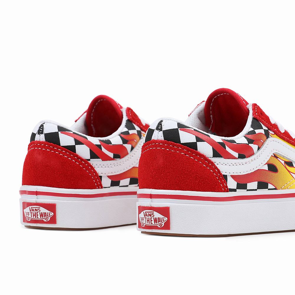 Tenis Vans Flame ComfyCush Old Skool (4-8 years) Niños Rojas | JUI614873