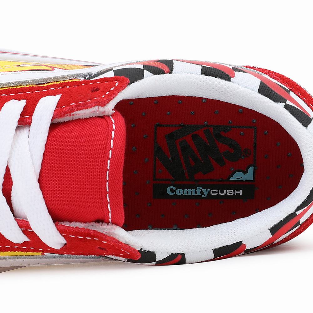 Tenis Vans Flame ComfyCush Old Skool (4-8 years) Niños Rojas | JUI614873