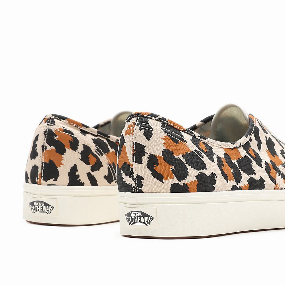 Tenis Vans Flame Embroidery ComfyCush Authentic Mujer Blancas/Marrones | VGN389215