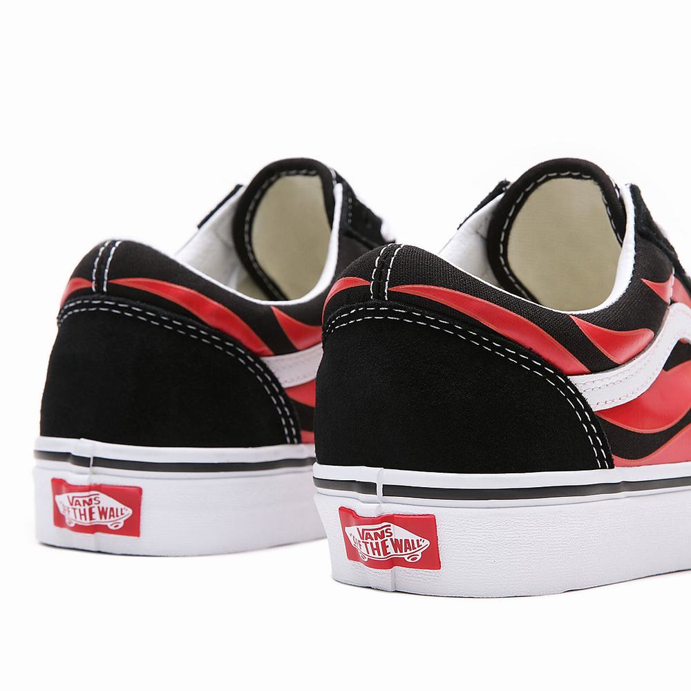 Tenis Vans Flame Old Skool Hombre Negras | QVM972683