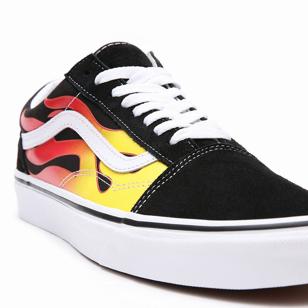 Tenis Vans Flame Old Skool Hombre Negras | QVM972683