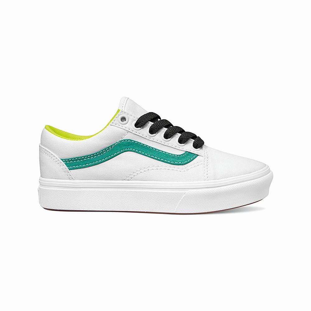 Tenis Vans Fluro ComfyCush Old Skool (8-14 years) Niños Blancas | ZBS904638