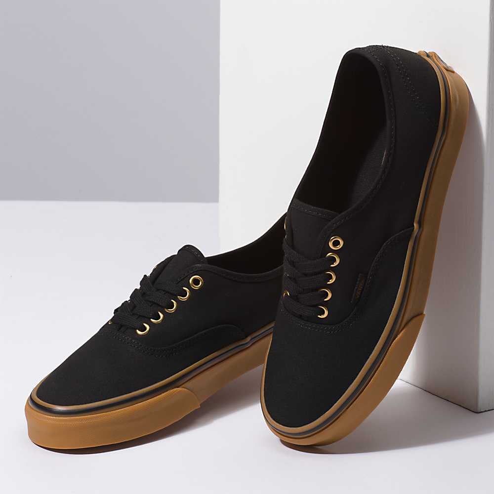 Tenis Vans Gum Authentic Hombre Negras/Marrones | YDT396048