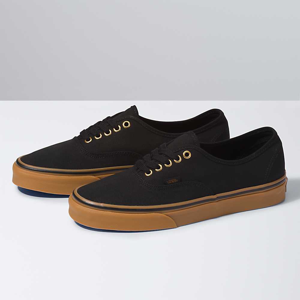 Tenis Vans Gum Authentic Hombre Negras/Marrones | YDT396048