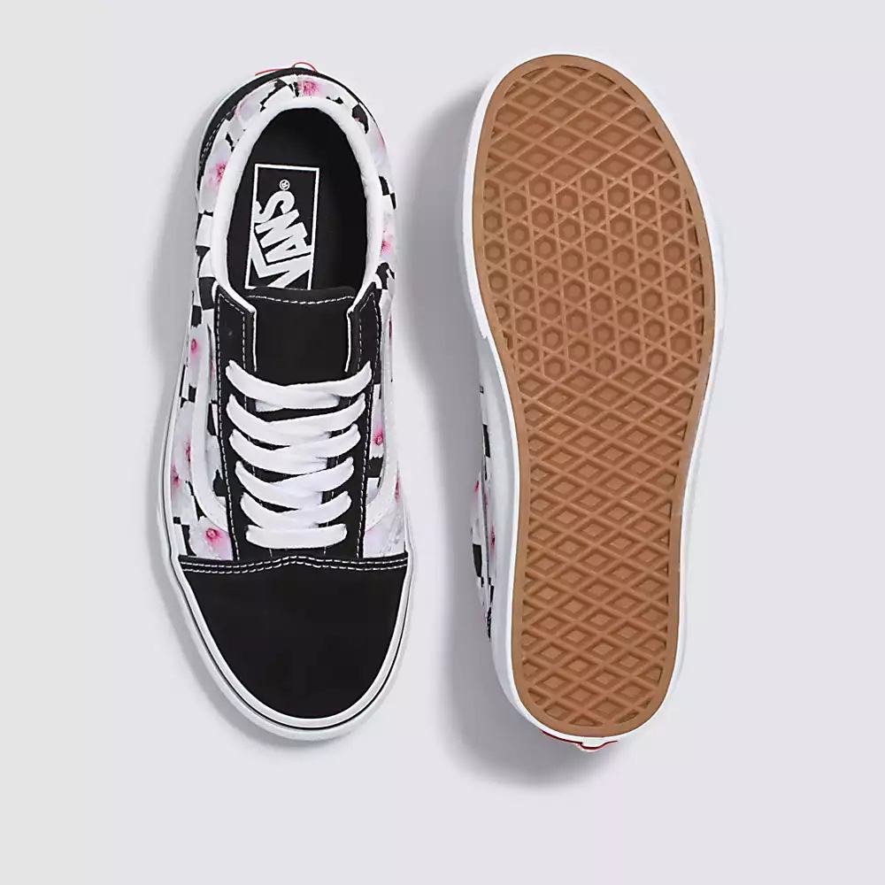 Tenis Vans Hibiscus Check Old Skool Mujer Negras | UBC346912