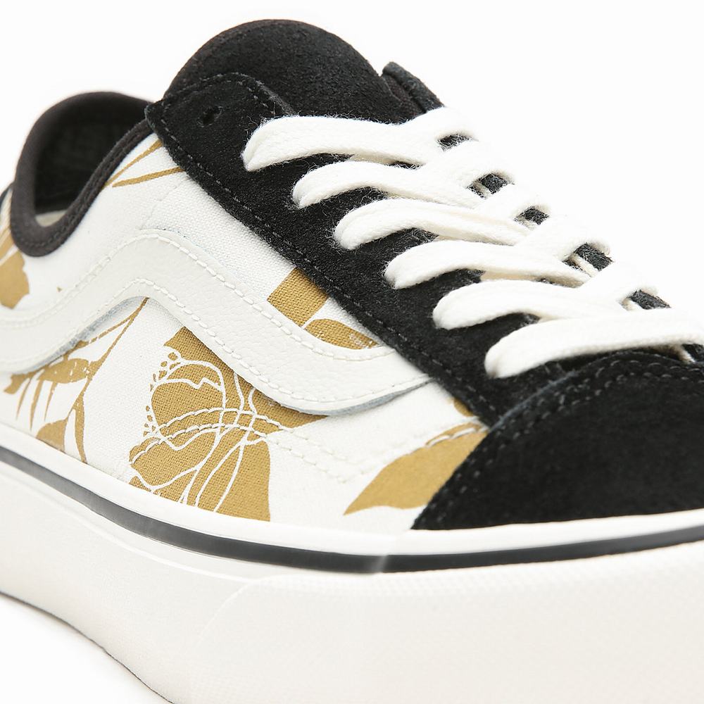 Tenis Vans Island Floral Estilo 36 Decon SF Mujer Negras | WMI938257