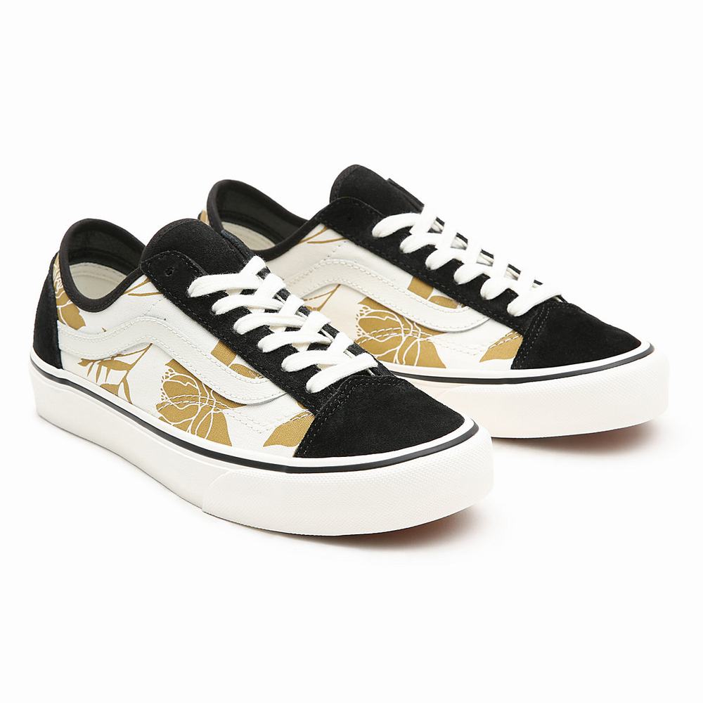 Tenis Vans Island Floral Estilo 36 Decon SF Mujer Negras | WMI938257