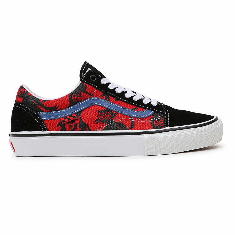 Tenis Vans Krooked By Natas for Ray Skate Old Skool Hombre Negras/Rojas/Multicolor | WSK214097