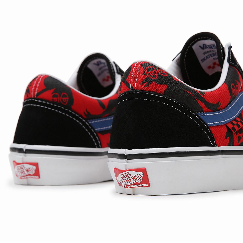 Tenis Vans Krooked By Natas for Ray Skate Old Skool Hombre Negras/Rojas/Multicolor | WSK214097