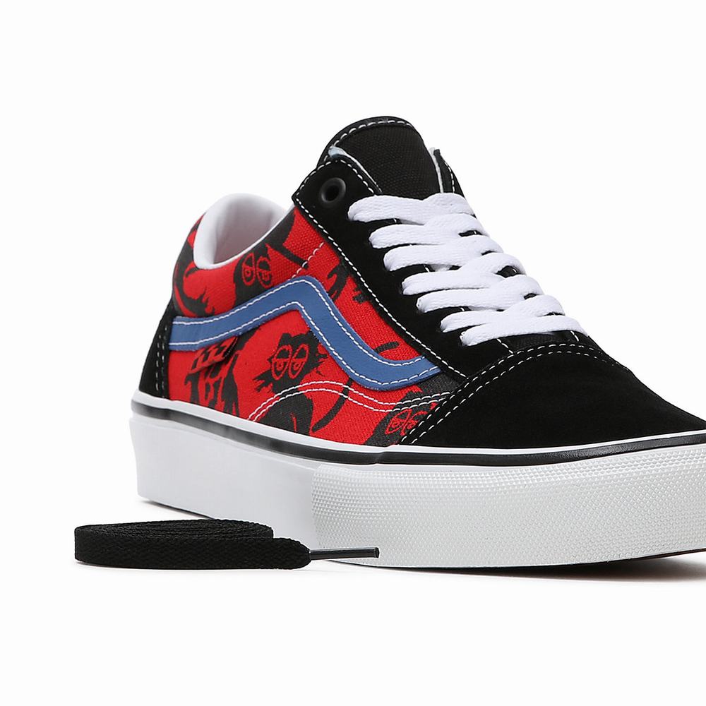 Tenis Vans Krooked By Natas for Ray Skate Old Skool Hombre Negras/Rojas/Multicolor | WSK214097