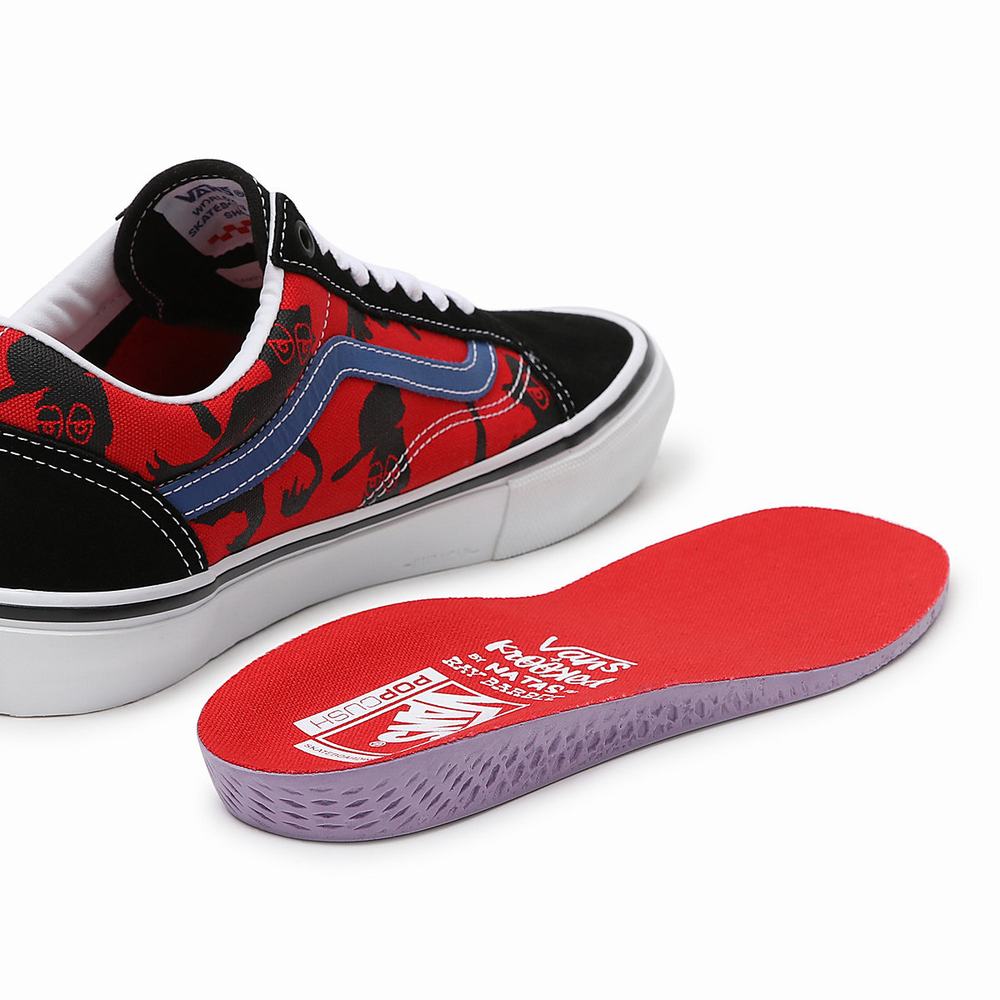 Tenis Vans Krooked By Natas for Ray Skate Old Skool Hombre Negras/Rojas/Multicolor | WSK214097