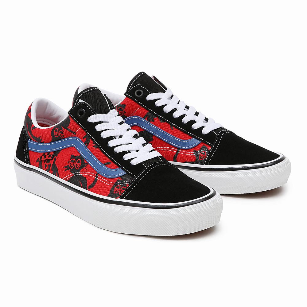 Tenis Vans Krooked By Natas for Ray Skate Old Skool Hombre Negras/Rojas/Multicolor | WSK214097