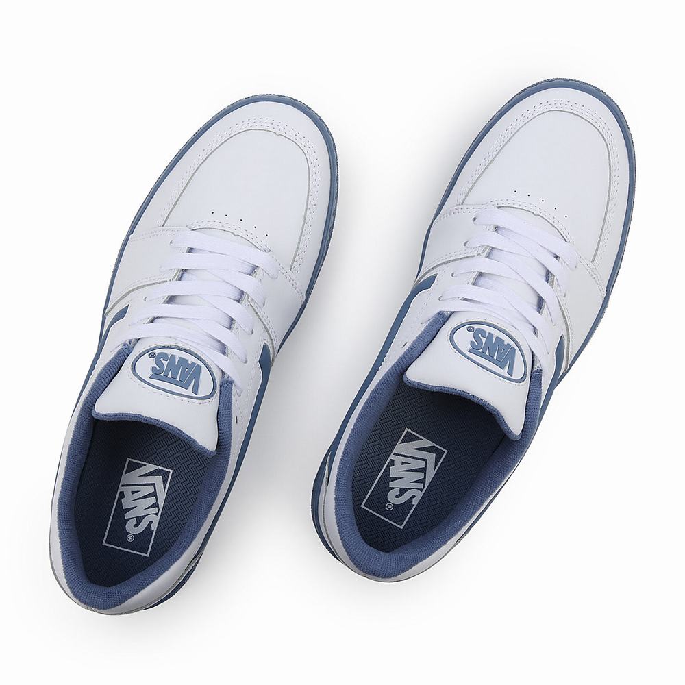 Tenis Vans Leather Fairlane Mujer Azules/Blancas | MVL708532