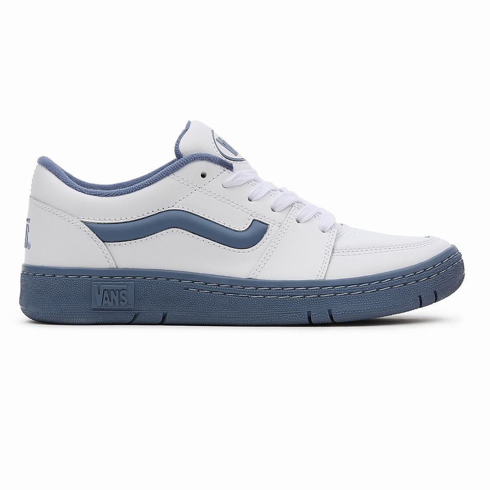 Tenis Vans Leather Fairlane Mujer Azules/Blancas | MVL708532