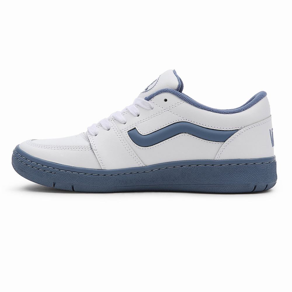 Tenis Vans Leather Fairlane Mujer Azules/Blancas | MVL708532