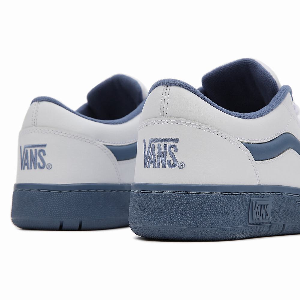 Tenis Vans Leather Fairlane Mujer Azules/Blancas | MVL708532