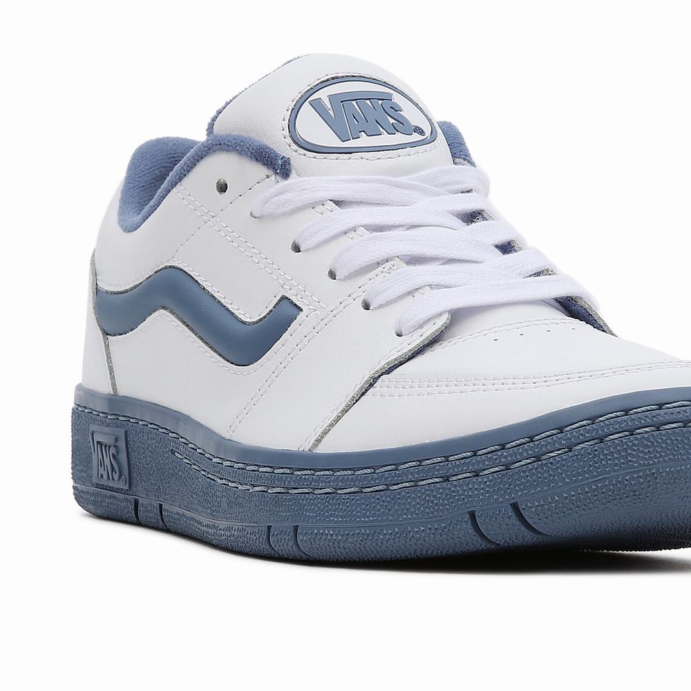 Tenis Vans Leather Fairlane Mujer Azules/Blancas | MVL708532