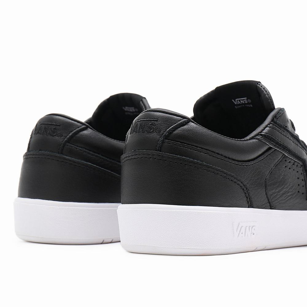 Tenis Vans Leather Lowland CC Hombre Negras | JMD574213