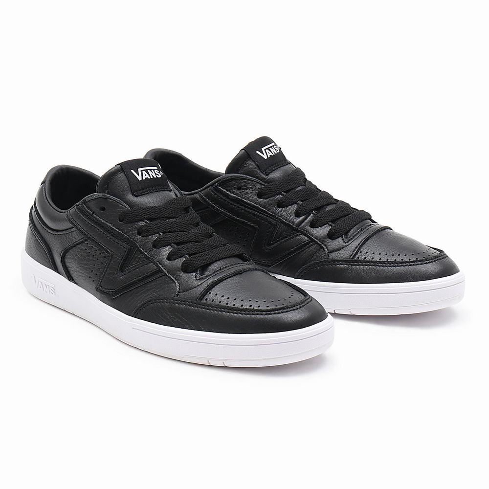 Tenis Vans Leather Lowland CC Mujer Negras | ABD921670