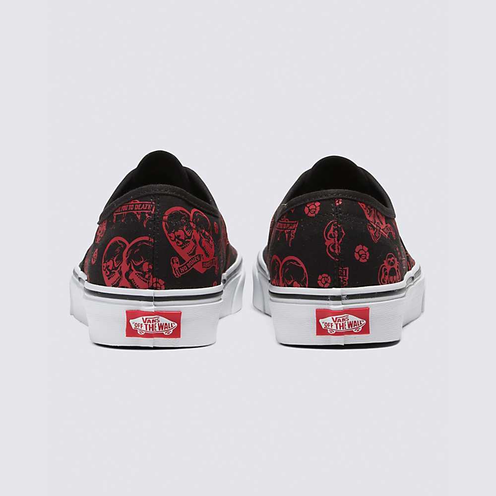 Tenis Vans Love You To Death Authentic Hombre Negras/Rojas | WXN982130