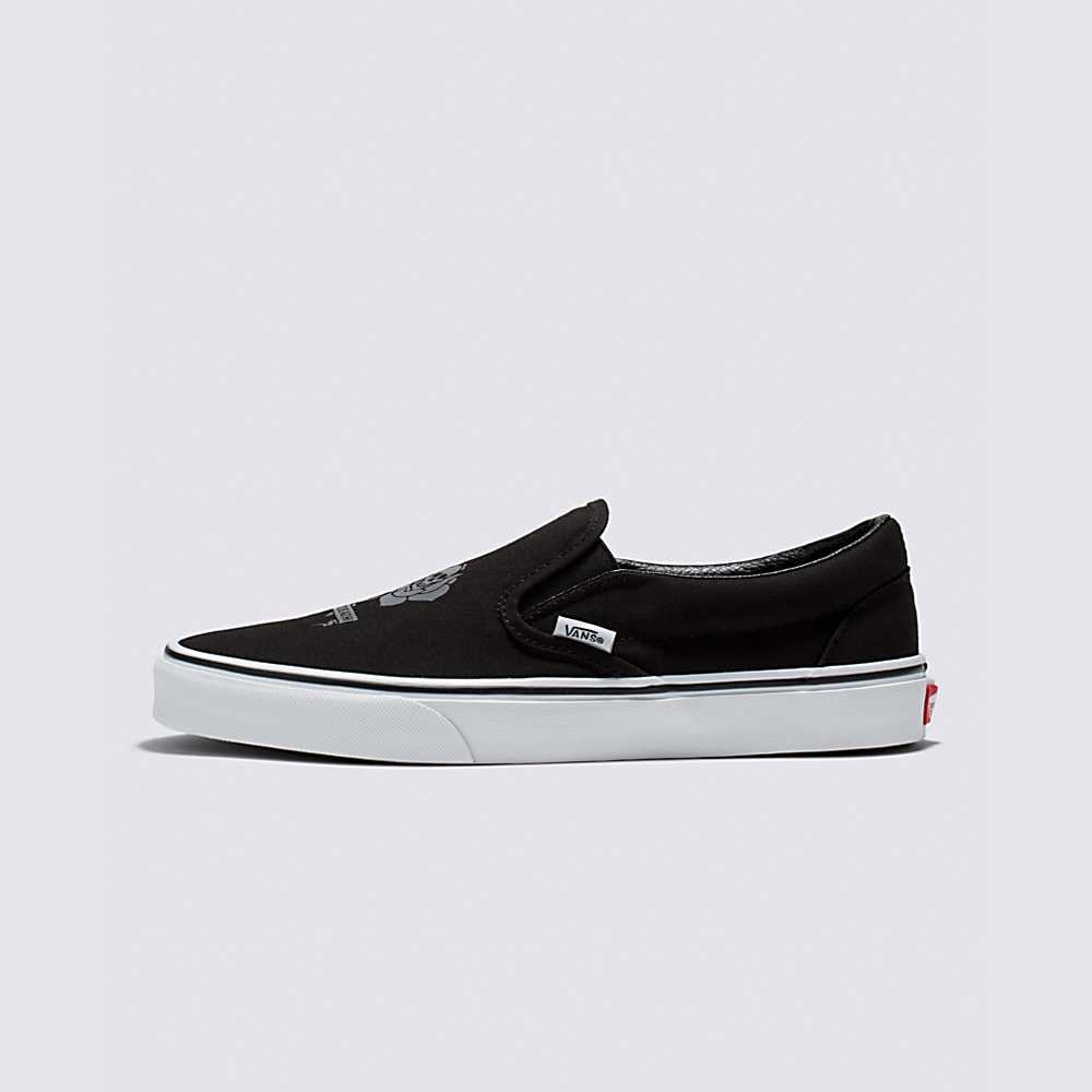 Tenis Vans Love You To Death Classic Slip-On Mujer Negras/Blancas | AUG470623