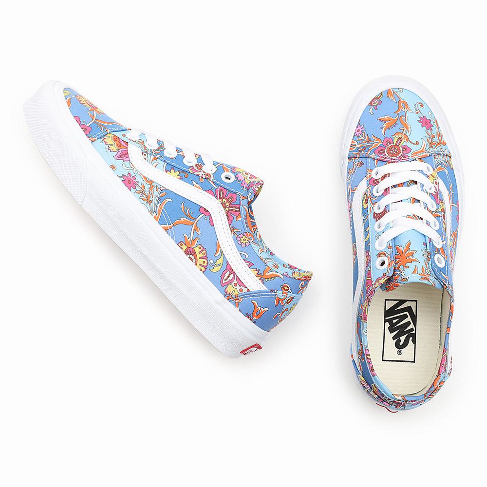 Tenis Vans Made With Liberty Fabric Old Skool Tapered Mujer Azules | LTK124378