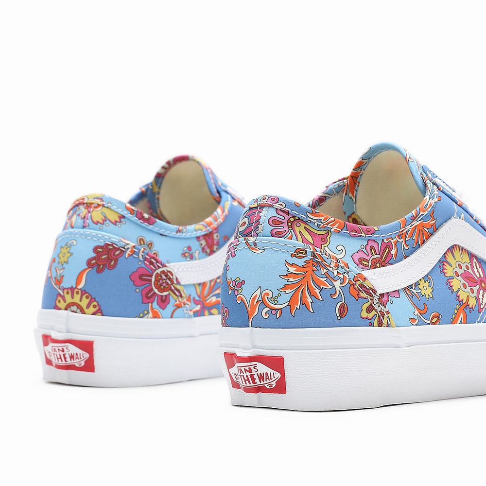 Tenis Vans Made With Liberty Fabric Old Skool Tapered Mujer Azules | LTK124378