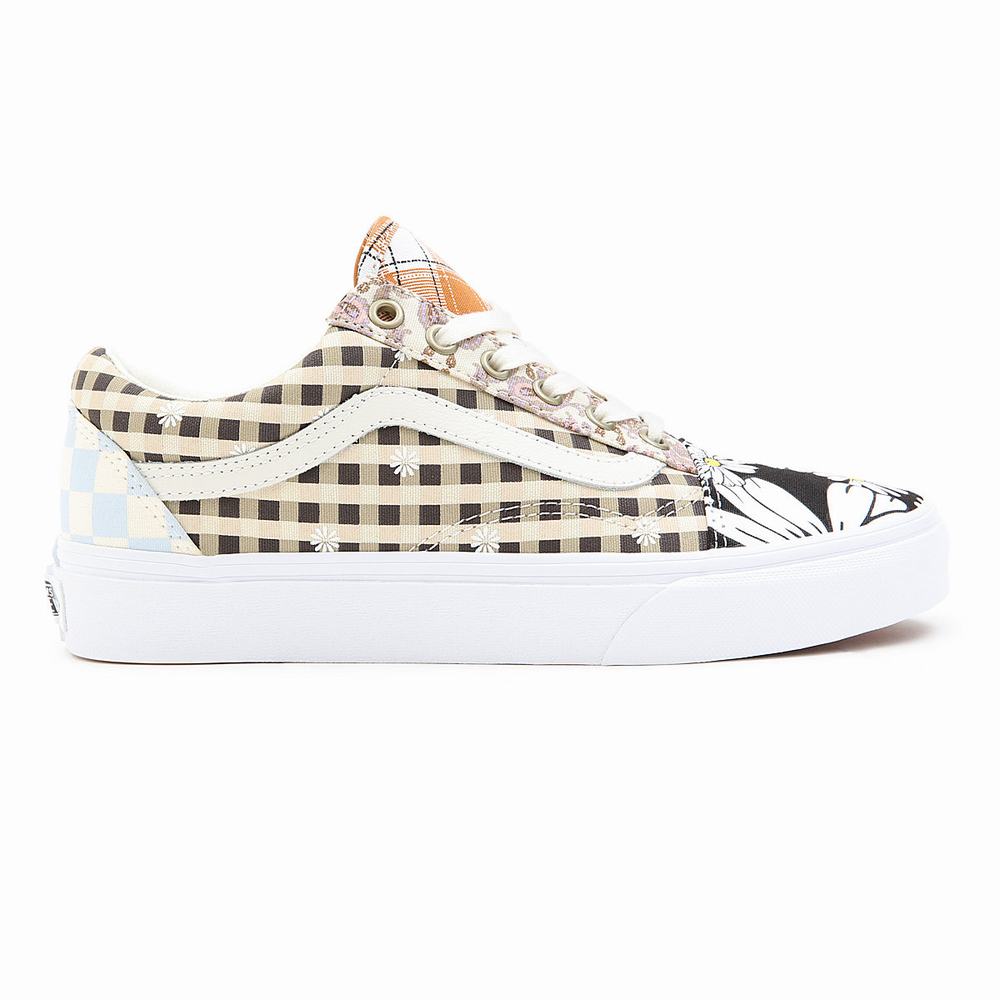 Tenis Vans Meadow Patchwork Old Skool Mujer Multicolor/Blancas | WJF738521