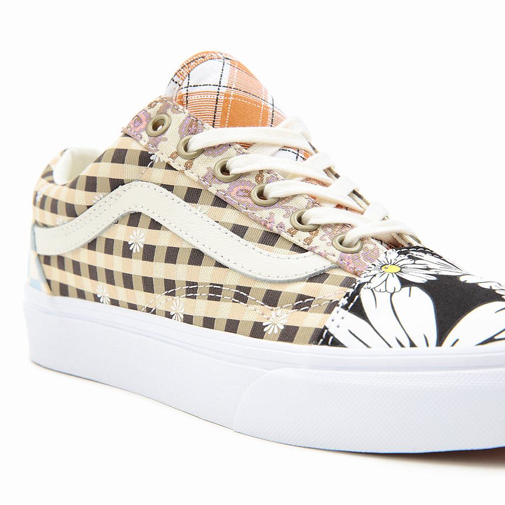 Tenis Vans Meadow Patchwork Old Skool Mujer Multicolor/Blancas | WJF738521