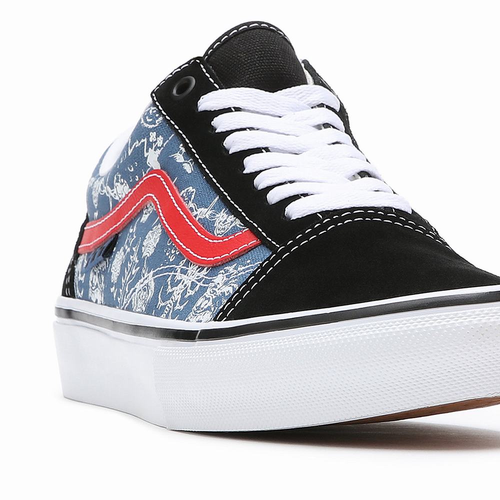 Tenis Vans Mike Gigliotti Skate Old Skool VCU Mujer Azules/Negras | QIJ178256