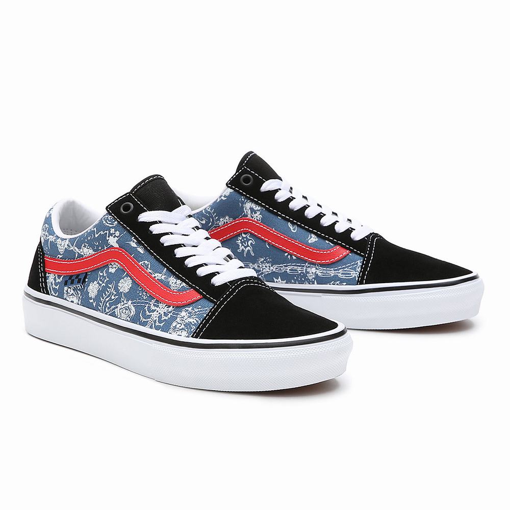 Tenis Vans Mike Gigliotti Skate Old Skool VCU Hombre Azules/Negras | YRJ092783