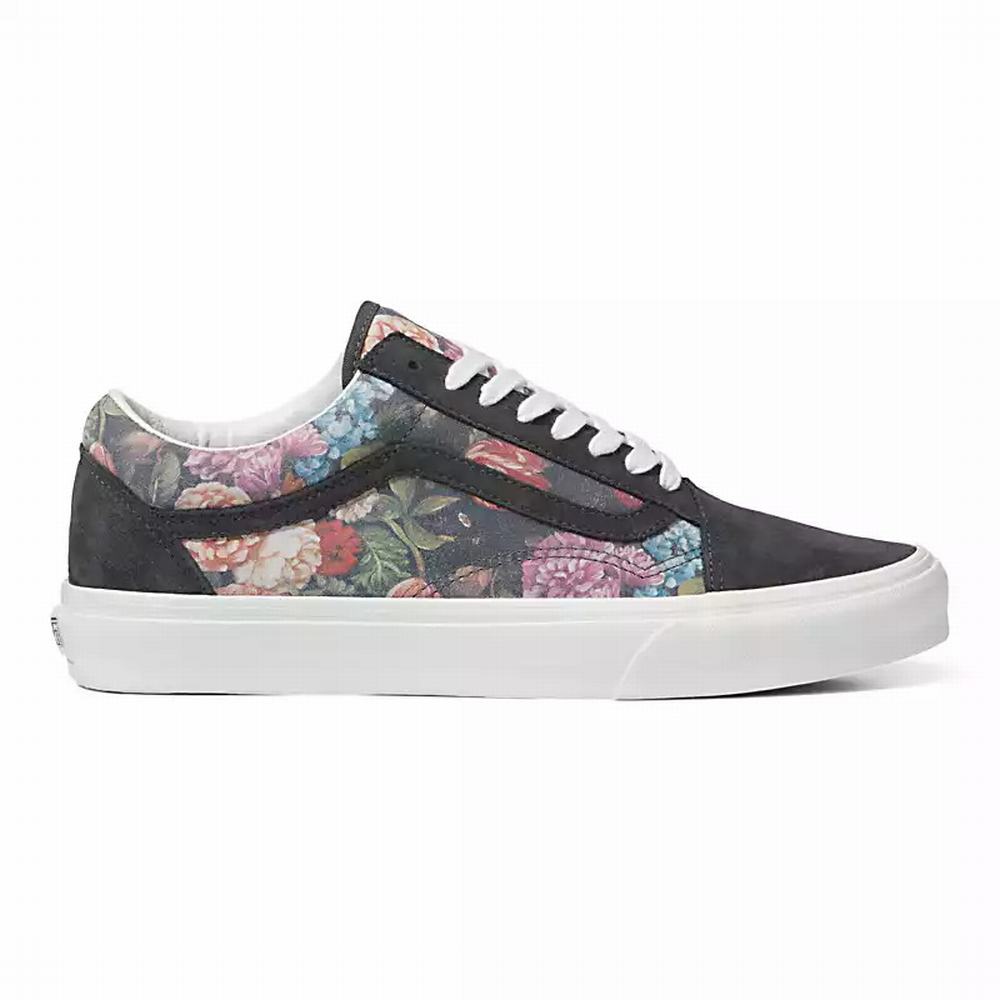 Tenis Vans Moody Floral Old Skool Mujer Gris/Blancas | EGW167938