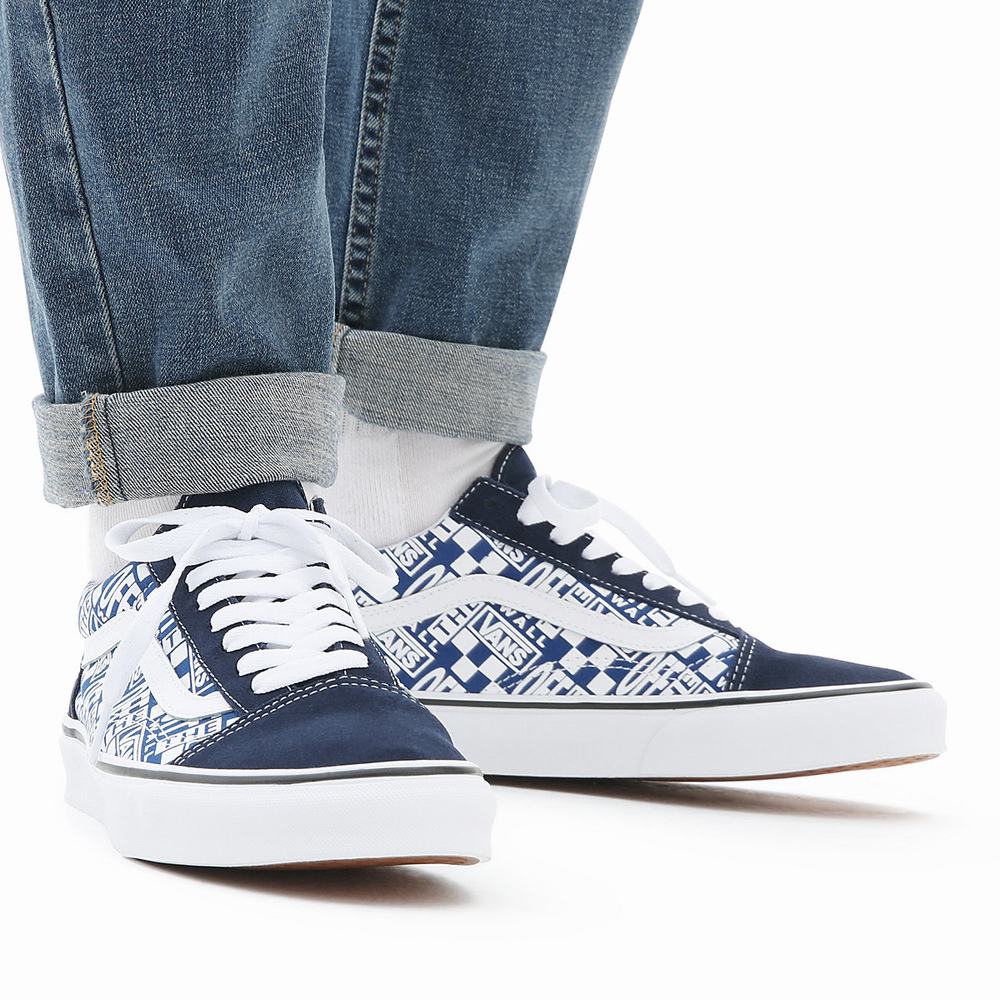 Tenis Vans Off The Wall Old Skool Hombre Azules/Azul Marino | ZVT024318