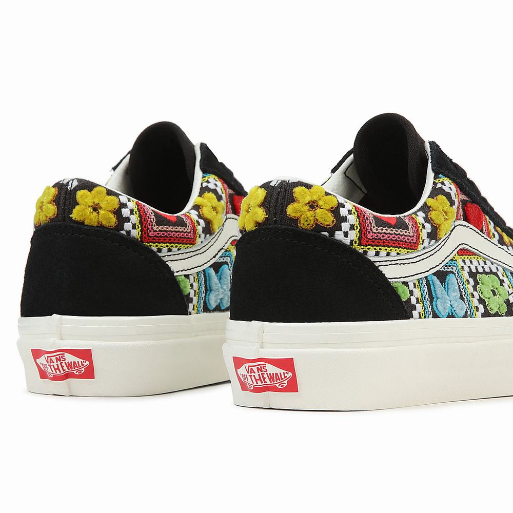 Tenis Vans Old Skool 36 DX Mujer Negras/Multicolor | KDZ637924