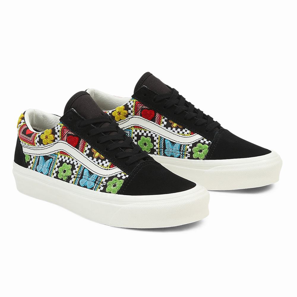 Tenis Vans Old Skool 36 DX Mujer Negras/Multicolor | KDZ637924