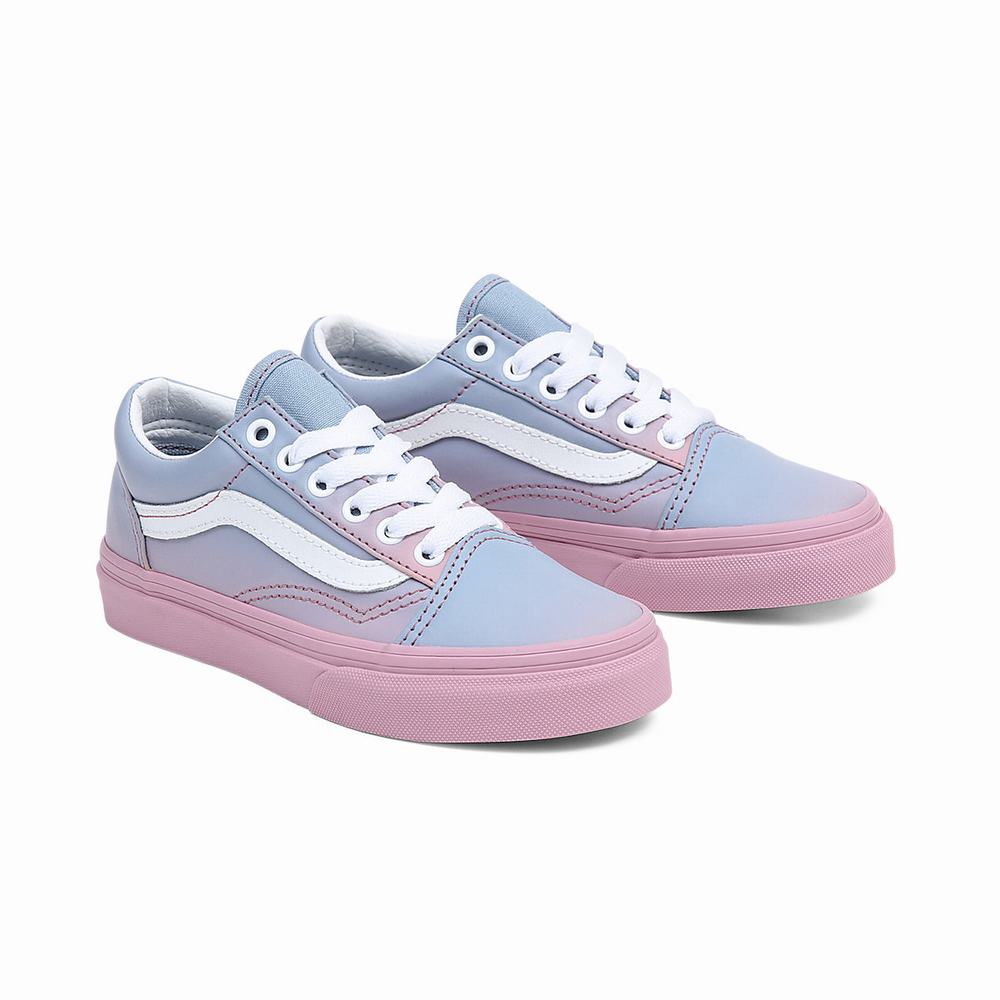 Tenis Vans Old Skool (4-8 years) Niños Azules/Rosas | CHZ069825