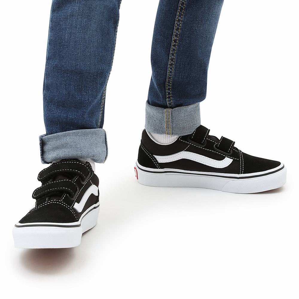 Tenis Vans Old Skool (4-8 years) Niños Negras | KBZ735862