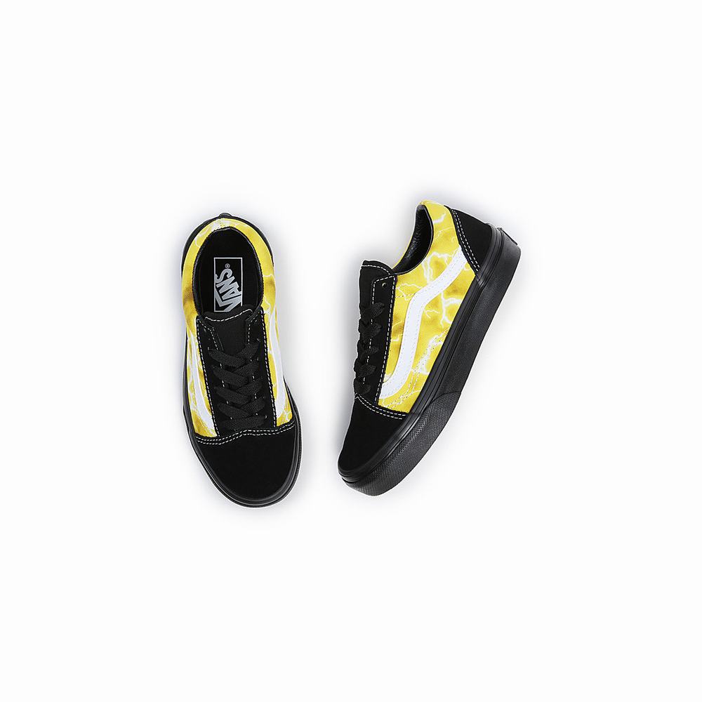 Tenis Vans Old Skool (4-8 years) Niños Negras/Amarillo | MDS763920