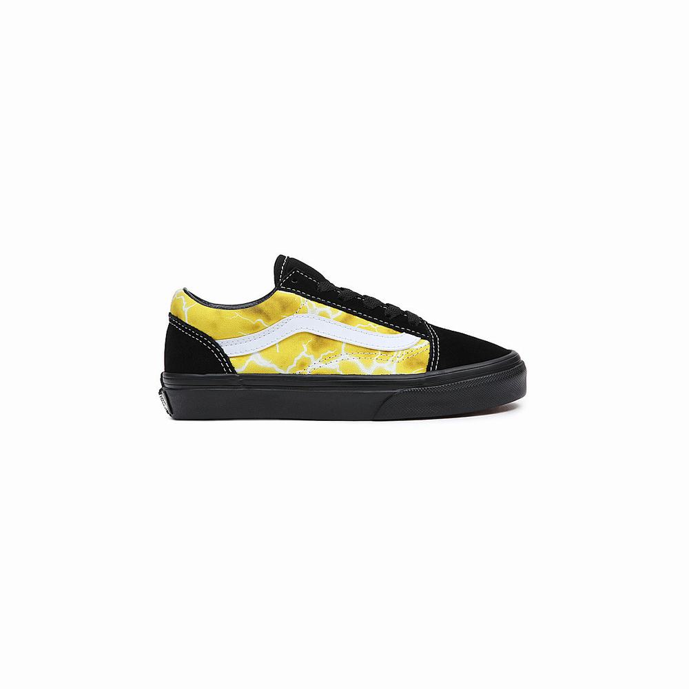 Tenis Vans Old Skool (4-8 years) Niños Negras/Amarillo | MDS763920