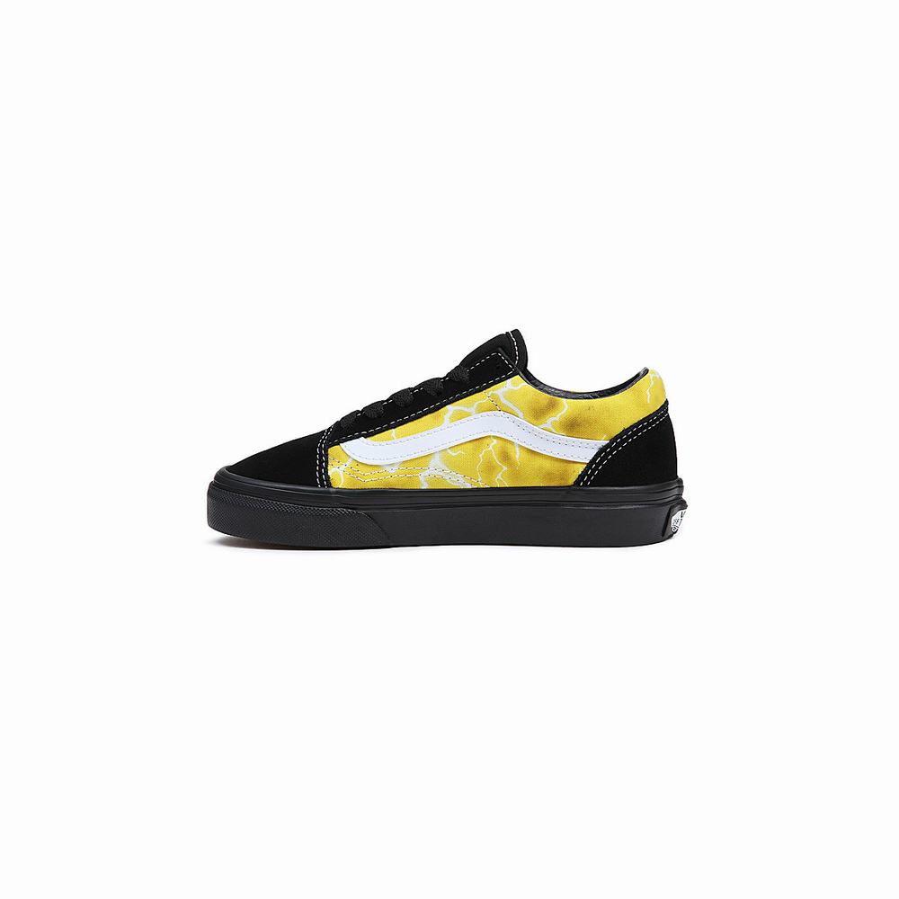 Tenis Vans Old Skool (4-8 years) Niños Negras/Amarillo | MDS763920