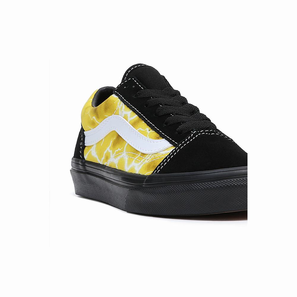 Tenis Vans Old Skool (4-8 years) Niños Negras/Amarillo | MDS763920