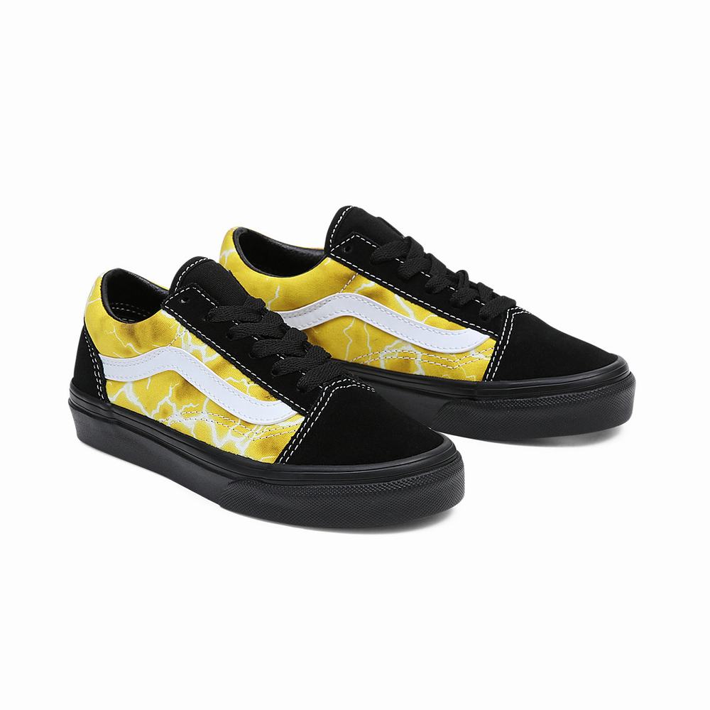 Tenis Vans Old Skool (4-8 years) Niños Negras/Amarillo | MDS763920