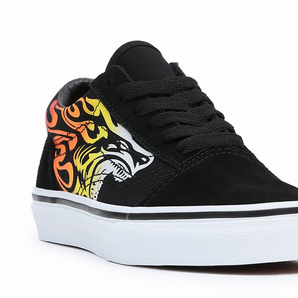 Tenis Vans Old Skool (4-8 years) Niños Negras | QKP810265