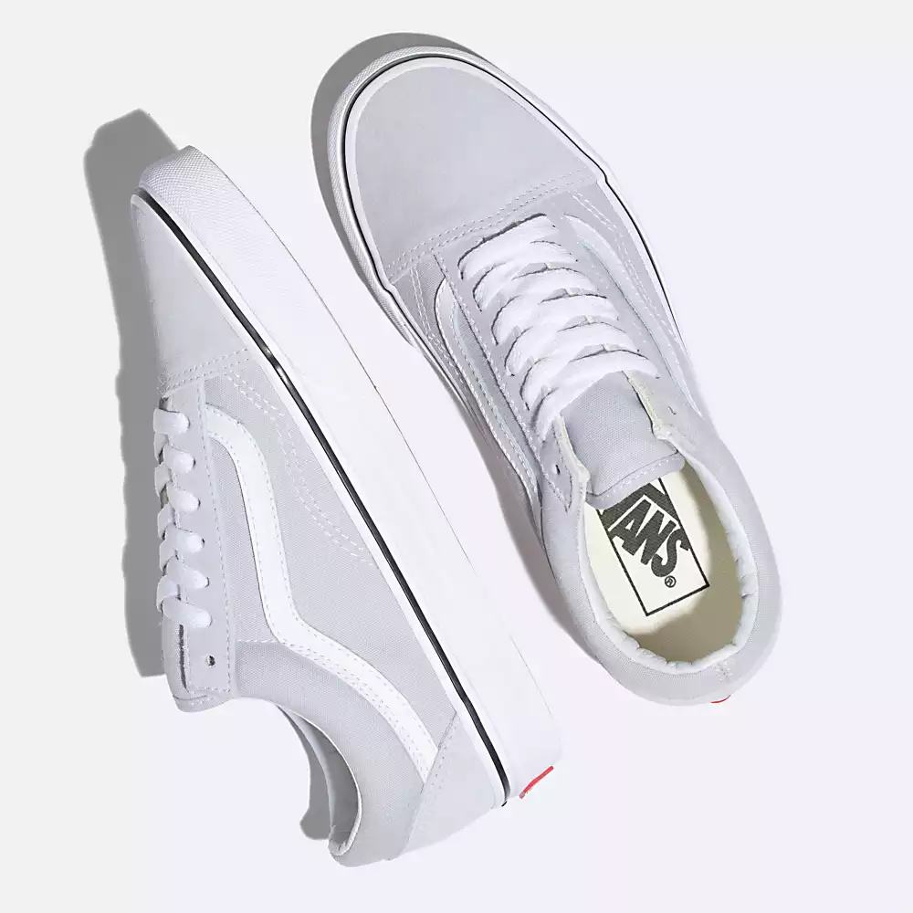 Tenis Vans Old Skool Hombre Gris/Blancas | TSA325840