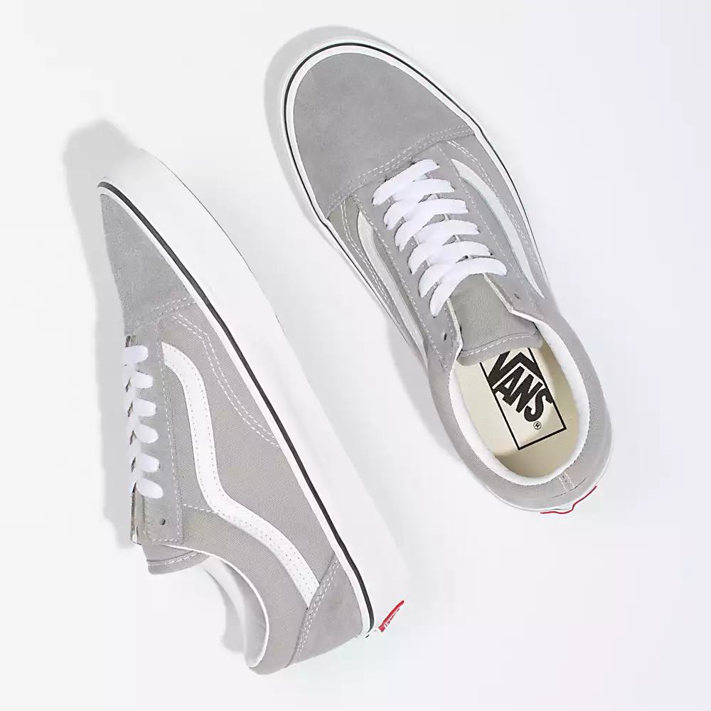 Tenis Vans Old Skool Hombre Gris/Blancas | YZR392476