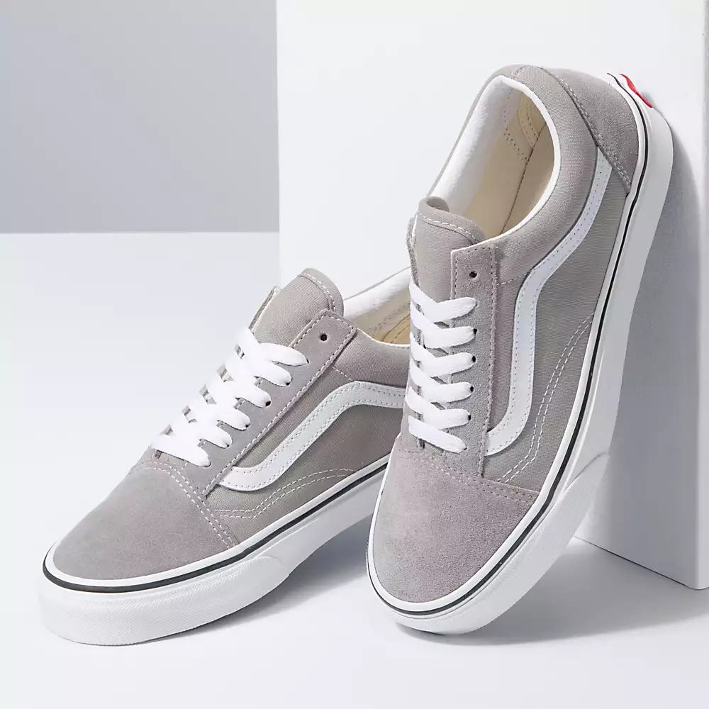 Tenis Vans Old Skool Hombre Gris/Blancas | YZR392476