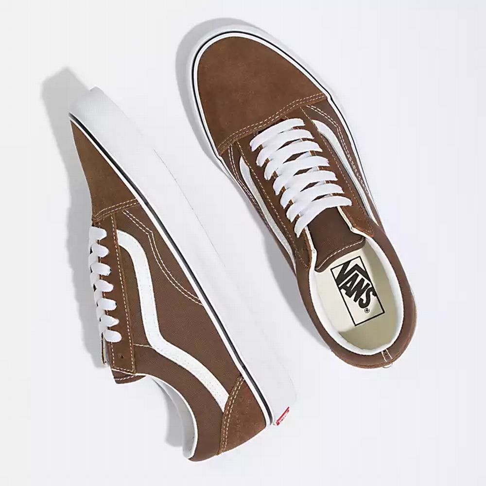 Tenis Vans Old Skool Hombre Marrones/Blancas | FVP975213