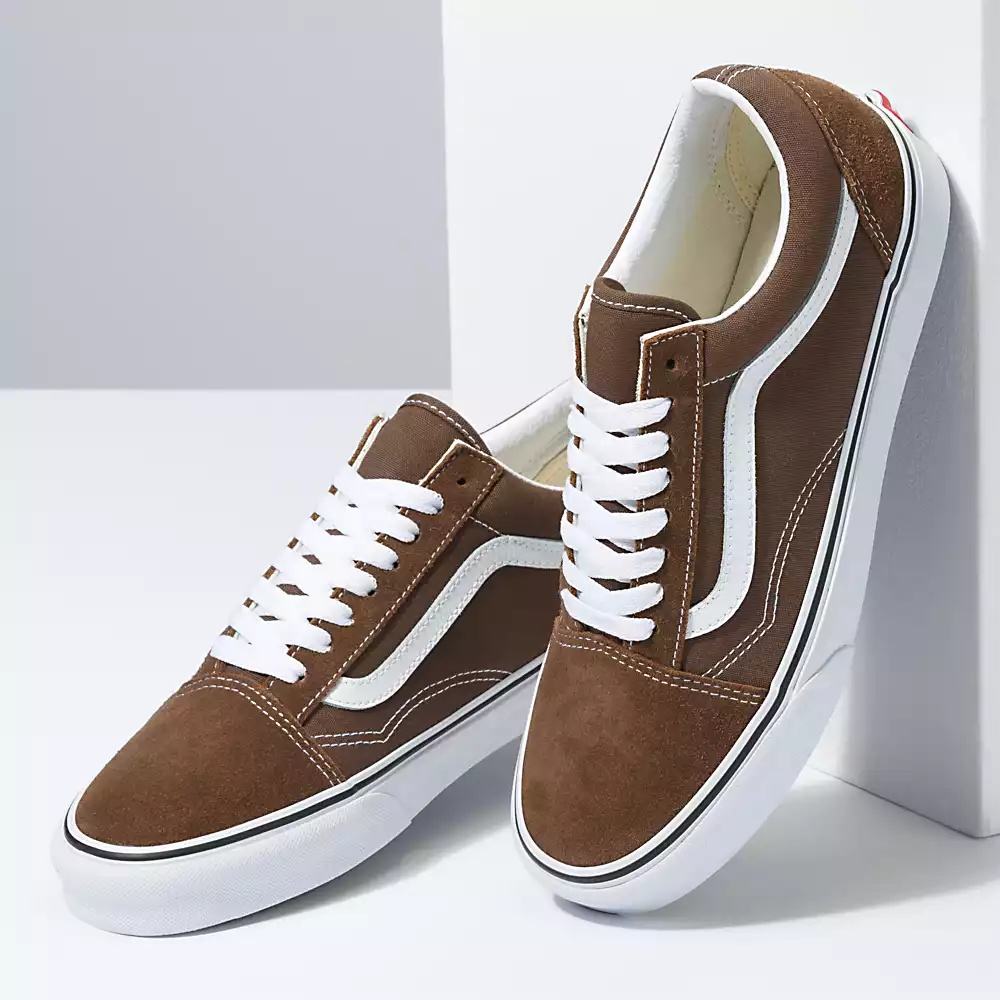 Tenis Vans Old Skool Hombre Marrones/Blancas | FVP975213