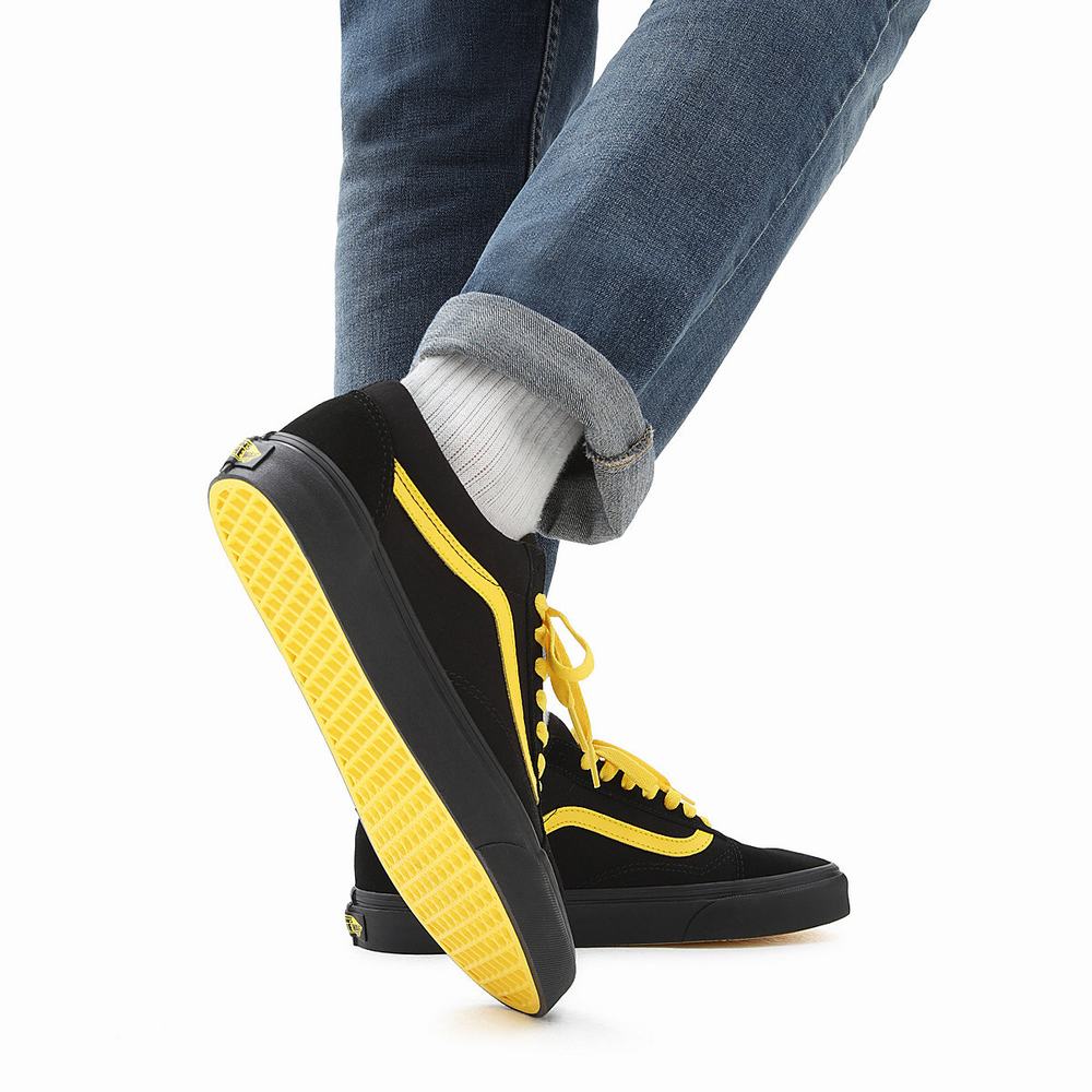 Tenis Vans Old Skool Hombre Negras/Amarillo | ZAH238649