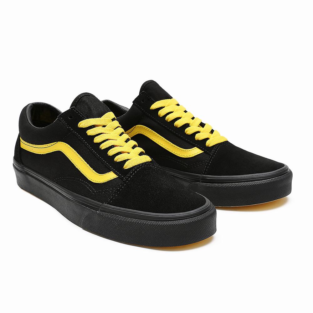 Tenis Vans Old Skool Hombre Negras/Amarillo | ZAH238649